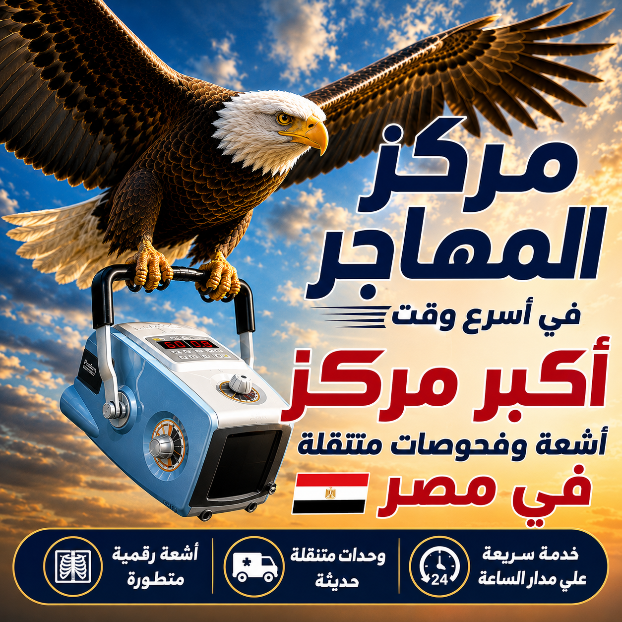 أكبر مركز أشعة وفحوصات متنقلة في مصر - المهاجر